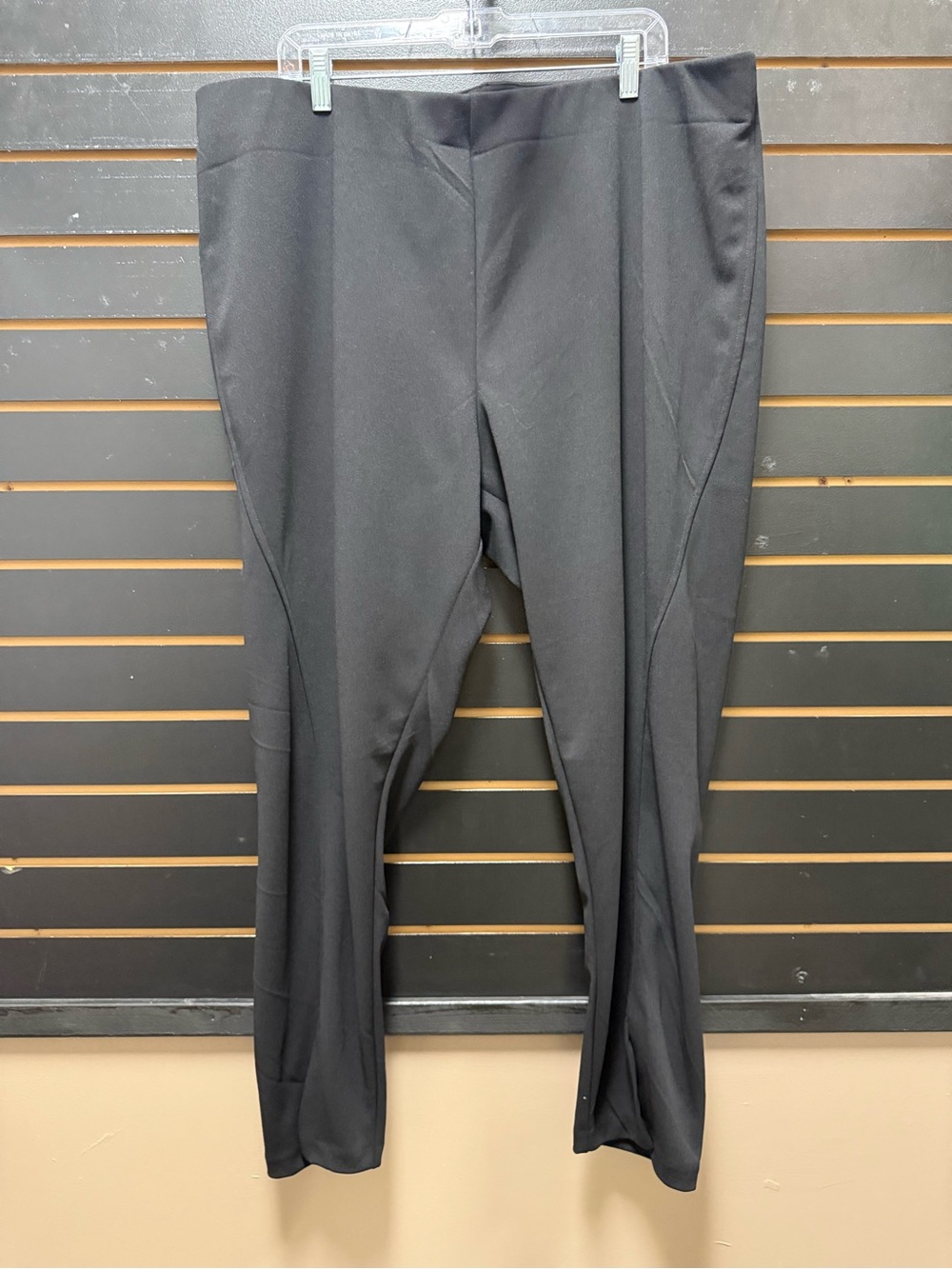 Bold Elements Black Front Slit Ponte Pants Plus Size 2X NWT